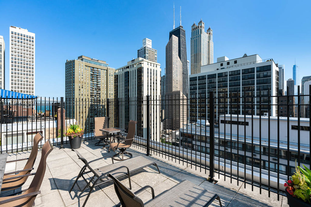 Views from a downtown multifamily condo in Chicago