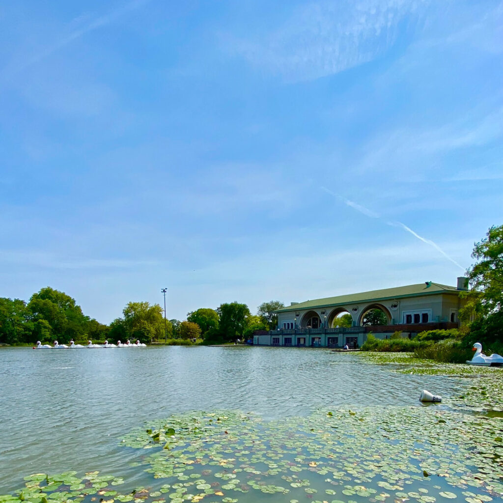 Pond at Humbolt Park and unique ways to get outside in Chicago