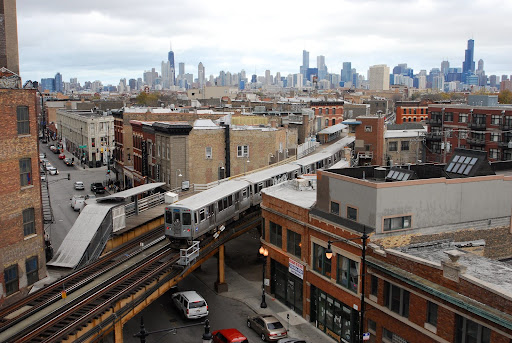 View of Bucktown Wicker Park from the EL