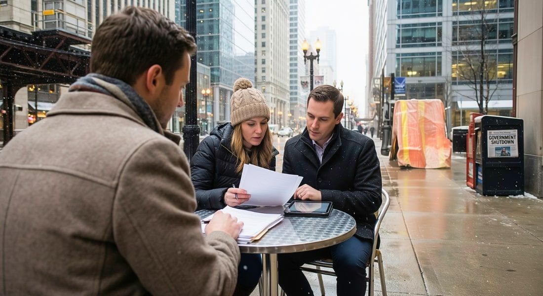 Chicago real estate agents coordinating during a government shutdown