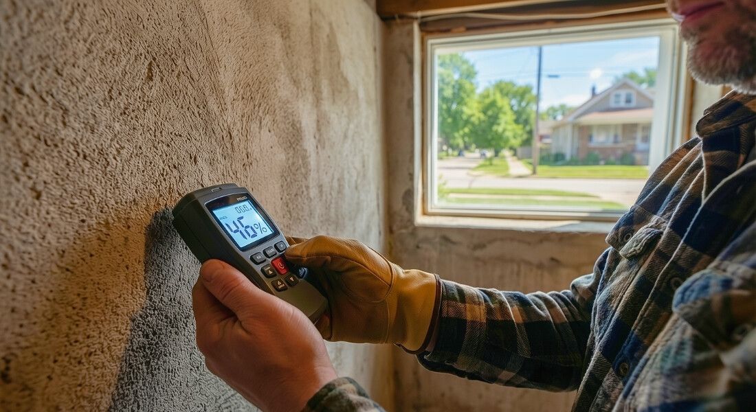 Basement moisture inspection