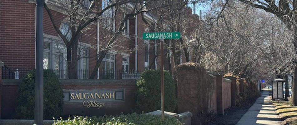 Sauganash Chicago Neighborhood Sign